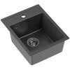 Zlewozmywak MYQ Color-Box BOXG1COL + Bateria stojąca Czarny Głębokość [cm] 50