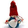Figurka dekoracyjna SASKA GARDEN Laleczka z woreczkiem 7.5 cm Niebieski Wyposażenie 1 x figurka dekoracyjna