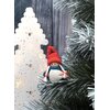 Figurka dekoracyjna SASKA GARDEN Laleczka z woreczkiem 7.5 cm Czerwony Kolor Czerwono-szary