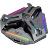Na zdjęciu widoczne jest etui na słuchawki o futurystycznym designie z kolorowymi akcentami świetlnymi. Na etui znajdują się napisy: "GX05", "HECATE", "RIGHT" oraz logo w kształcie sześciokąta.