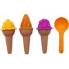 Zestaw do piasku DETAL Ice Cream Natural (3 szt) + łyżka Kolor Wielokolorowy
