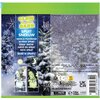 Opakowanie produktu "Sztuczny śnieg CHRISTMAS DECORATION 396592" z napisem "GLOW in the DARK" oraz "ŚNIEG W SPRAYU" na tle zimowego krajobrazu z ośnieżonymi gałęziami i płatkami śniegu. Widoczne są również ostrzeżenia w kilku językach oraz informacje kont