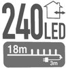 Lampki choinkowe LED CHRISTMAS DECORATION 808200 21 m Sieciowe Długość [m] 21