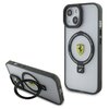 Etui FERRARI Ring Stand do Apple iPhone 15 Przezroczysty