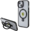 Etui FERRARI Ring Stand do Apple iPhone 15 Czarny