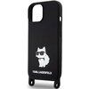 Etui KARL LAGERFELD Crossbody Silicone do Apple iPhone 15 Czarny Dominujący kolor Czarny