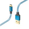 Kabel USB - USB-C HAMA Reflected 1.5 m Niebieski Gwarancja 24 miesiące