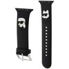 Pasek KARL LAGERFELD Karl & Choupette Heads do Apple Watch (42/44/45mm) Czarny