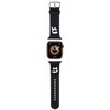 Pasek KARL LAGERFELD Karl & Choupette Heads do Apple Watch (42/44/45mm) Czarny Materiał Guma
