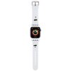 Pasek KARL LAGERFELD Karl & Choupette Heads do Apple Watch (42/44/45mm) Biały Materiał Guma