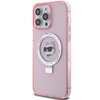 Etui KARL LAGERFELD Ring Stand Choupette Head MagSafe do Apple iPhone 15 Pro Max Różowy Seria telefonu iPhone