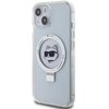 Etui KARL LAGERFELD Ring Stand Choupette Head Magsafe do Apple iPhone 13/14/15 Biały Seria telefonu iPhone