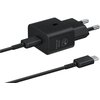 Ładowarka sieciowa SAMSUNG EP-T2510 25W + Kabel USB Typ-C - USB Typ-C Czarny Wysokość [mm] 66.9