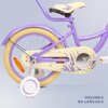 Rower dziecięcy SUN BABY Flower Bike 16 cali dla dziewczynki Lawendowy Wyposażenie Dzwonek
