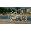 Rower dziecięcy SUN BABY Flower Bike 16 cali dla dziewczynki Biało-beżowy Wyposażenie Drążek spacerowy