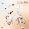 Rower dziecięcy SUN BABY Flower 14 cali dla dziewczynki Biało-beżowy Kolory dostępne w ofercie producenta Lawendowy