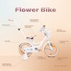 Rower dziecięcy SUN BABY Flower 14 cali dla dziewczynki Biało-beżowy Kolory dostępne w ofercie producenta Morelowy