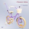 Rower dziecięcy SUN BABY Flower 14 cali dla dziewczynki Lawendowy Wyposażenie Instrukcja obsługi i montażu