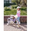 Rower dziecięcy SUN BABY Flower 14 cali dla dziewczynki Lawendowy Wyposażenie Wstążki do kierownicy