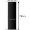 Lodówka MPM-348-FF-40 No Frost 201cm Czarna Roczne zużycie prądu 231 kWh = 265.65 zł