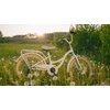Rower dziecięcy SUN BABY Flower bike 20 cali dla dziewczynki Biało-beżowy Wyposażenie Komplet odblasków
