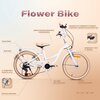Rower dziecięcy SUN BABY Flower Bike 20 cali dla dziewczynki Biało-beżowy Wyposażenie Osłona łańcucha