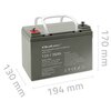 Akumulator QOLTEC 53084 36Ah 12V Pojemność wg. temperatury 25 °C - 100%