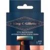 Opakowanie ostrza golarki z napisem "King C. Gillette" oraz "Style Master Blade Accesoriu pentru scurtat barba". Widoczny jest obrazek ostrza oraz liczba "1" w dolnym rogu.