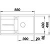 U Zlewozmywak BLANCO Metra 5 S-F 519097 Antracyt Komora 1 390 x 430 x 190 mm
