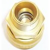 Złota szybkozłączka do kompresora z widocznym gwintem i wewnętrznym mechanizmem sprężynowym. Produkt ma metaliczną powierzchnię i cylindryczny kształt.