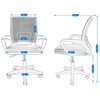 Krzesło biurowe JUMI Smart CM-922990 Czarno-niebieski Materiał Tworzywo sztuczne