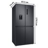 Lodówka SAMSUNG RF48A401EB4 EO Side by Side No Frost 179.3cm Grafitowa stal Podajnik wody Liczba agregatów 1