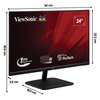Monitor VIEWSONIC VA2432-MHD (VS17789) 24" 1920x1080px IPS 100Hz 1 ms [MPRT] Częstotliwość odświeżania obrazu [Hz] 100