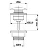 Korek do umywalki KFA ARMATURA 660-310-00 Chrom Gwint przyłącza [cale] 1 1/4"