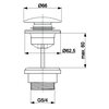 Korek do umywalki KFA ARMATURA 660-320-81 Czarny Gwint przyłącza [cale] 1 1/4"