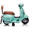 Motorek elektryczny SUN BABY Scooter Vespa z oparciem Turkusowy Funkcje dodatkowe Kółka boczne zapobiegające wywrotce