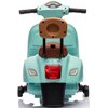 Motorek elektryczny SUN BABY Scooter Vespa z oparciem Turkusowy Funkcje dodatkowe Zabezpieczenie przed wywrotką do tyłu