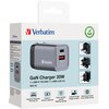 Ładowarka sieciowa VERBATIM GNC-35 GaN 35W + Adapter EU/UK/US Szary Grubość [mm] 31