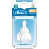 Smoczek DR BROWNS Standard Poziom 3 Przezroczysty 6 m+ (2 sztuki) Rodzaj Do butelki
