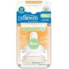 Smoczek DR BROWNS Natural Flow Poziom Y Przezroczysty 9 m+ (2 sztuki) Rodzaj Do butelki
