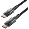 Kabel USB-C - USB-C TECH-PROTECT UltraBoost 100W 1 m Czarny Obsługiwane zasilanie [W] do 100