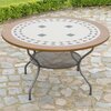 Stół ogrodowy PATIO Como 125 cm Antracytowo-brązowy Materiał Stal