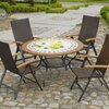 Stół ogrodowy PATIO Como 125 cm Antracytowo-brązowy Rodzaj Stolik ogrodowy