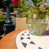 Stół ogrodowy PATIO Como 125 cm Antracytowo-brązowy Materiał Kamień