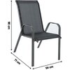 Krzesło ogrodowe PATIO Atlanta 47828 Czarny Materiał Stal