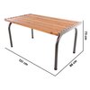 Stół PATIO Park Lux Brązowy Materiał Stal
