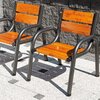 Krzesło ogrodowe PATIO Park Lux Brązowo-szary Materiał Stal