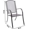 Krzesło ogrodowe PATIO Opal 22907 Antracytowy Materiał Metal