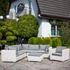 Zestaw mebli ogrodowych PATIO Dorothee 47273 Biało-szary Liczba miejsc 6