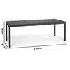 Stół ogrodowy rozkładany NARDI 228229 Rio Antracytowy Materiał Aluminium